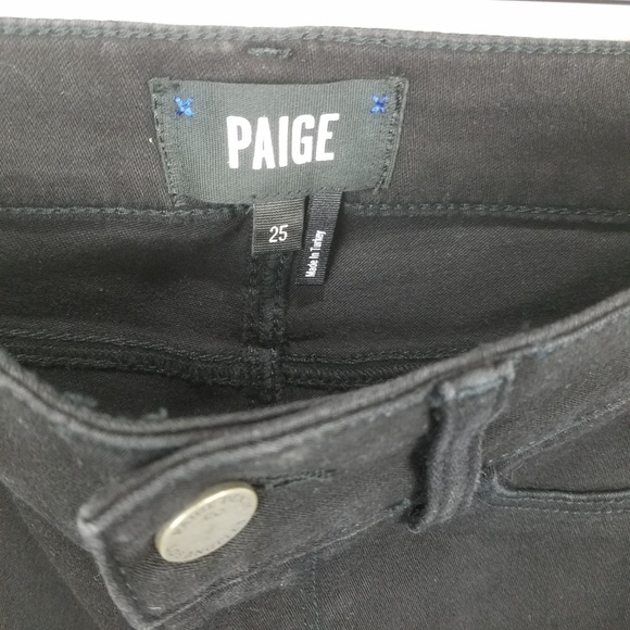 NWT Paige Jeans Womens 25 “Lacey” Black Ultra Skinny Faux-Pocket Lace Up - Picture 6 of 8